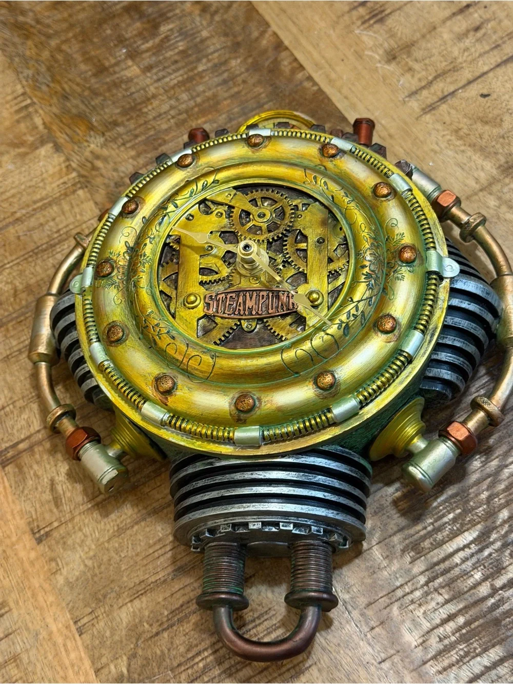 Pacific Steampunk Wall Clock Industrial Novelty Father’s Day Battery Powered